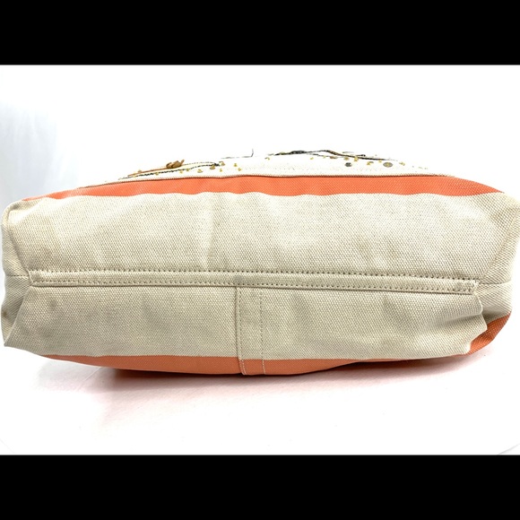 Coach Pierre Le Tan 14962 Beach Umbrella Canvas Tote Shoulder Bag Embellish Rare - Picture 5 of 11